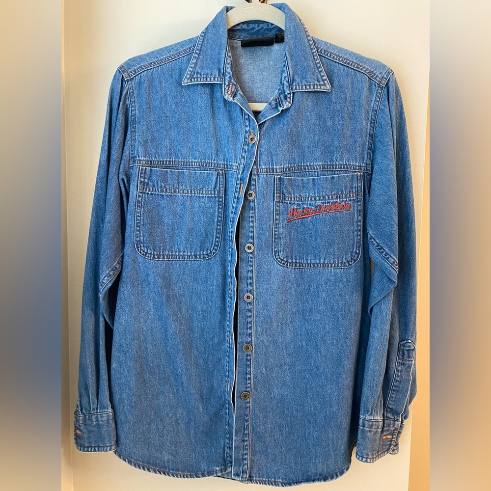 ✨ SOLD ✨ Harley Davidson Jean button-up